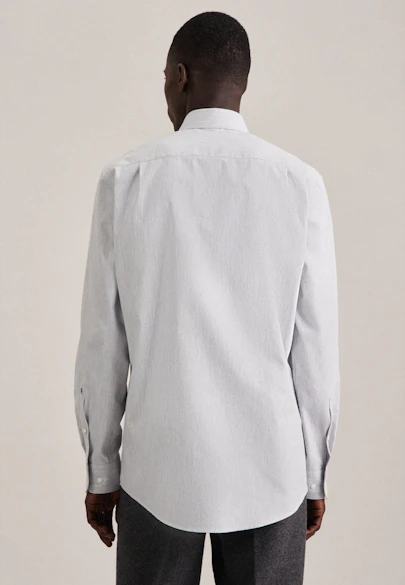 Regular Flanellhemd Uni in Grau |  Seidensticker Onlineshop