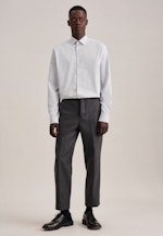 Regular Flanellhemd Uni in Grau |  Seidensticker Onlineshop