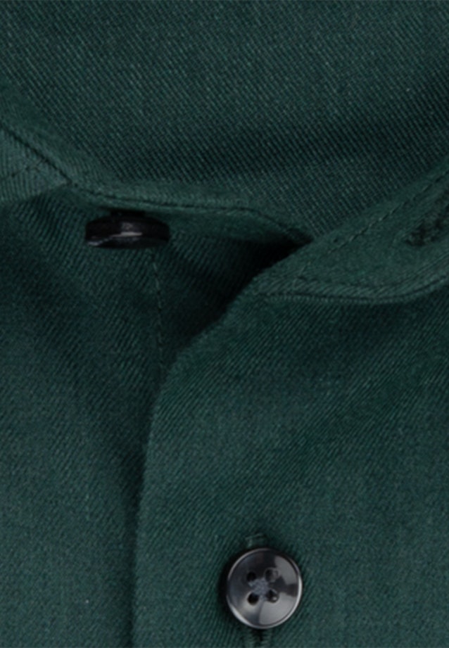 Regular Chemise en flanelle Uni in Vert |  Seidensticker Onlineshop