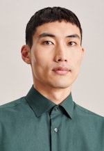 Regular Chemise en flanelle Uni in Vert |  Seidensticker Onlineshop