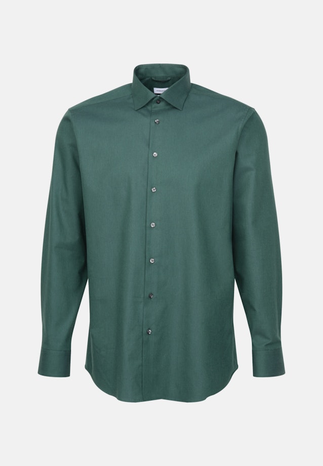 Flanellen hemd in Regular with Kentkraag in Groen |  Seidensticker Onlineshop