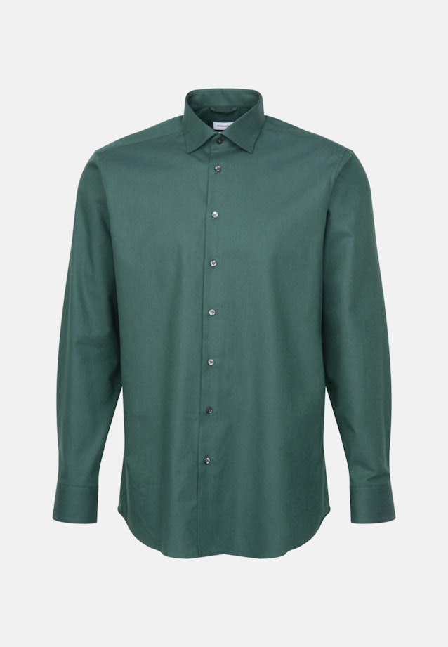 Regular Chemise en flanelle Uni in Vert |  Seidensticker Onlineshop