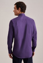 Twill Flanellhemd in Regular mit Kentkragen in Lila |  Seidensticker Onlineshop