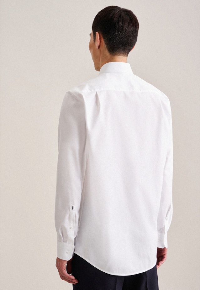 Twill Flanellhemd in Regular mit Kentkragen in Weiß | Seidensticker Onlineshop