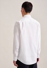 Regular Chemise en flanelle Uni in Blanc |  Seidensticker Onlineshop