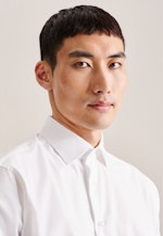 Regular Chemise en flanelle Uni in Blanc |  Seidensticker Onlineshop