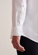 Regular Chemise en flanelle Uni in Blanc |  Seidensticker Onlineshop