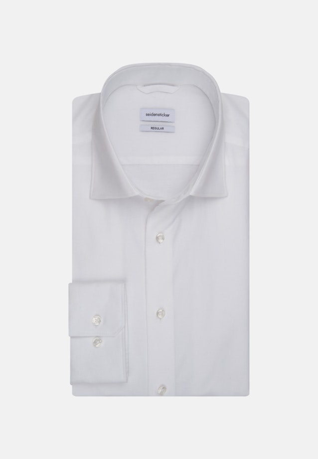 Chemise en flanelle Regular Twill (sergé) Col Kent in Blanc |  Seidensticker Onlineshop