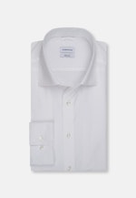 Regular Chemise en flanelle Uni in Blanc |  Seidensticker Onlineshop