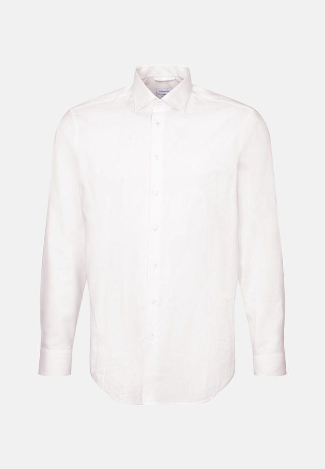 Twill Flanellhemd in Regular mit Kentkragen in Weiß |  Seidensticker Onlineshop