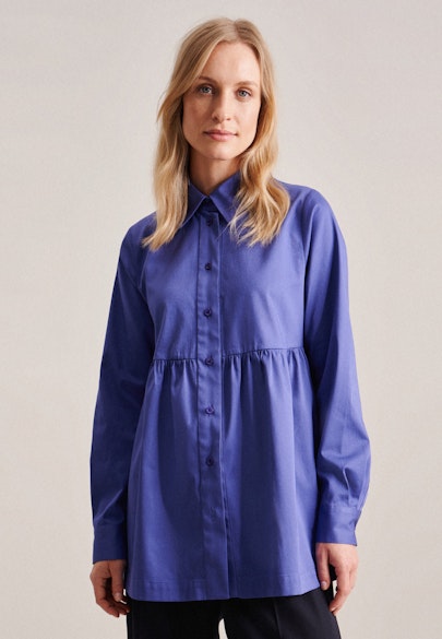 Shirt Blouse Uni in Medium Blue |  Seidensticker Onlineshop