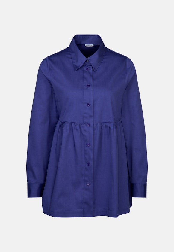 Satin Shirt Blouse in Medium Blue |  Seidensticker Onlineshop
