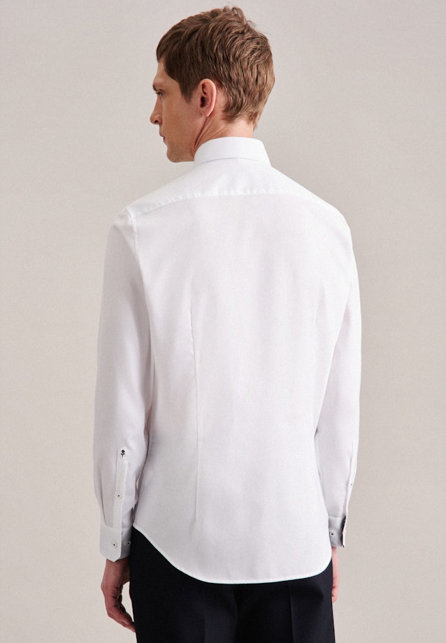 Non-iron Structure Business Shirt in Slim with Kent-Collar in White | Seidensticker Onlineshop