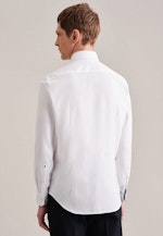 Chemise Business Slim Structuré Col Kent in Blanc |  Seidensticker Onlineshop