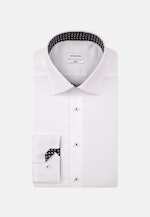 Chemise Business Slim Structuré Col Kent in Blanc |  Seidensticker Onlineshop