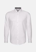 Chemise Business Slim Structuré Col Kent in Blanc |  Seidensticker Onlineshop