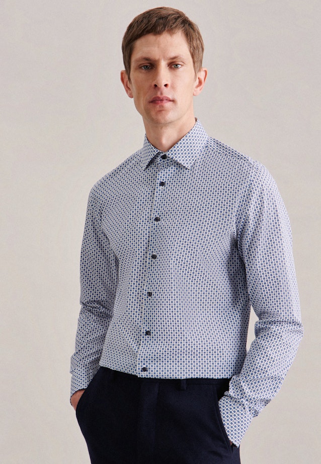Shaped Chemise d'affaires Imprimé in Bleu Clair |  Seidensticker Onlineshop