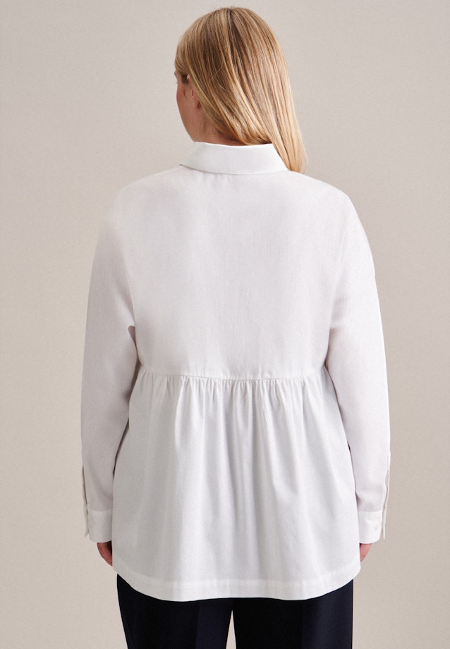 Grande taille Kraag Shirtblouse in Wit | Seidensticker Onlineshop