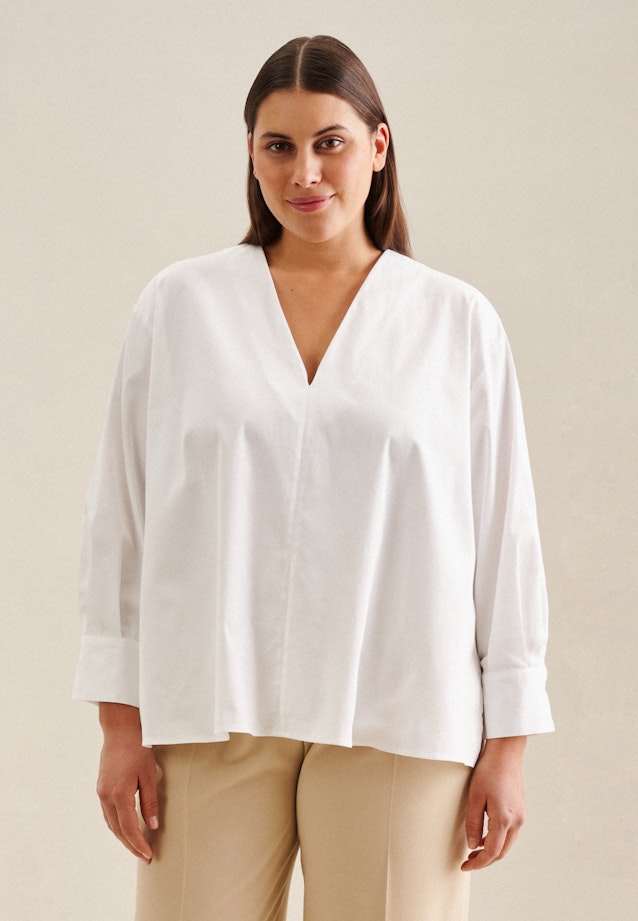 Grande taille V-Neck Tunic in White | Seidensticker Onlineshop