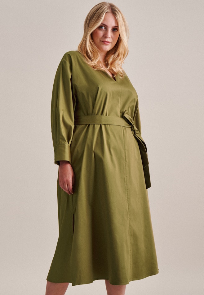 Curvy Robe Regular Manchon 7/8 dans Vert | Boutique en ligne Seidensticker