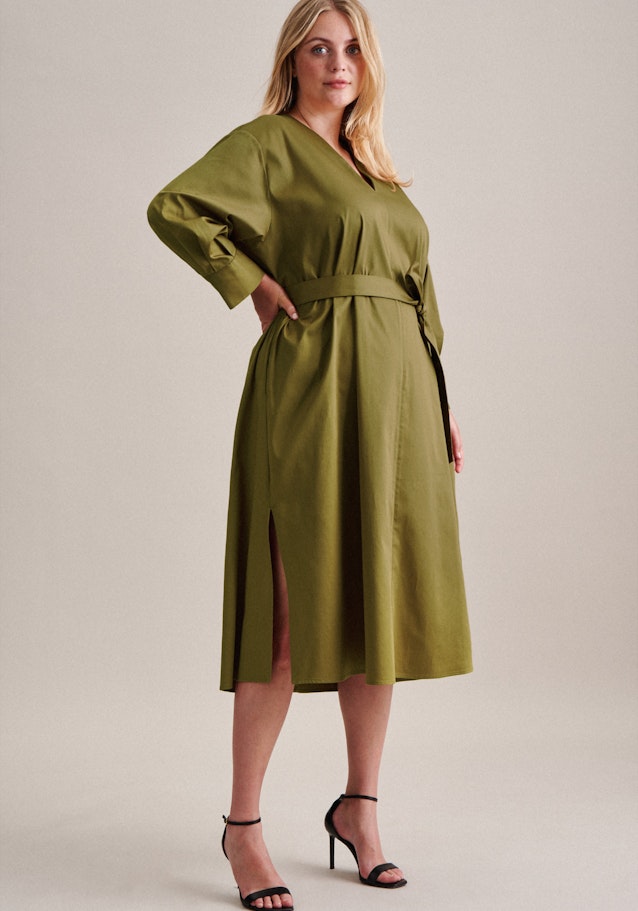 Curvy Robe Regular Manchon 7/8 in Vert |  Seidensticker Onlineshop
