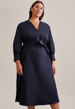 Grande taille V-Neck Dress in Dark Blue |  Seidensticker Onlineshop