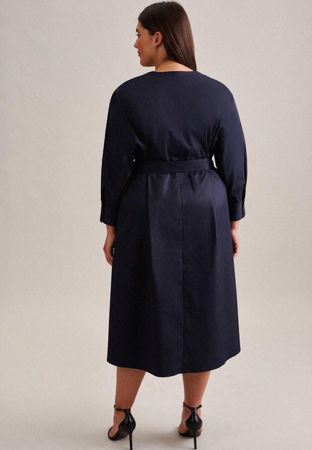 Curvy V-Neck Kleid Regular in Dunkelblau |  Seidensticker Onlineshop