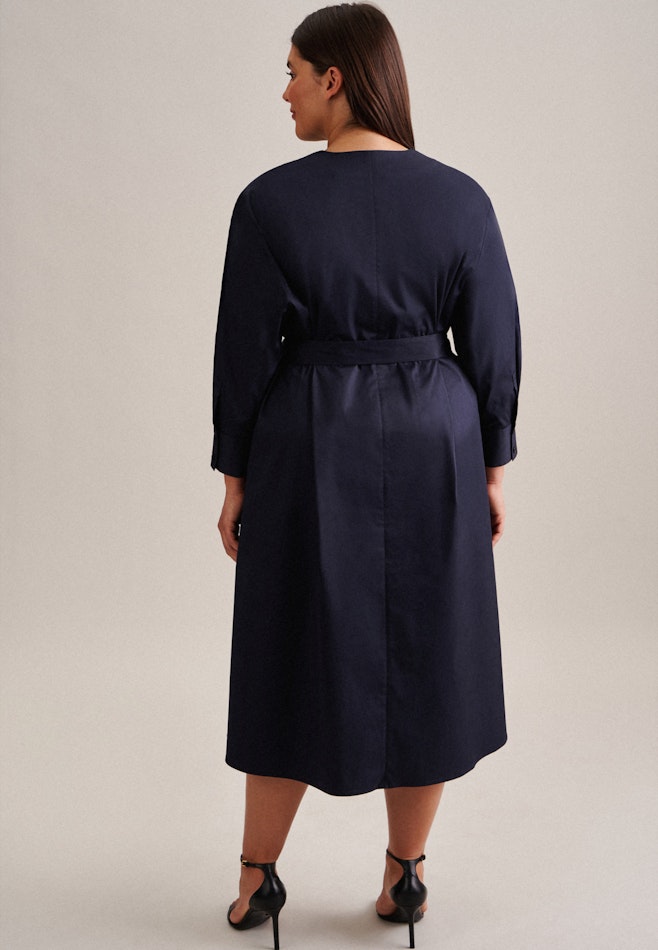 Grande taille V-Hals Jurk in Donkerblauw | Seidensticker online winkel