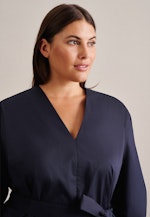 Grande taille V-Neck Dress in Dark Blue |  Seidensticker Onlineshop