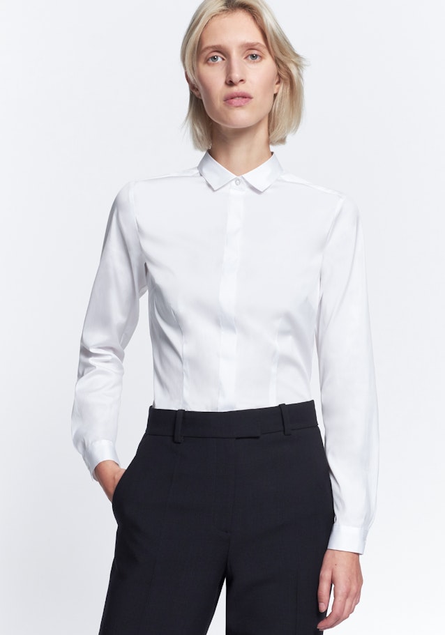 Hemdbluse Uni in Weiß | Seidensticker Onlineshop