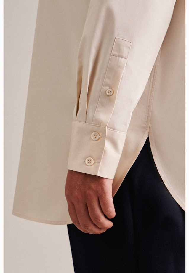 Grande taille Collar Long Blouse in Ecru |  Seidensticker Onlineshop