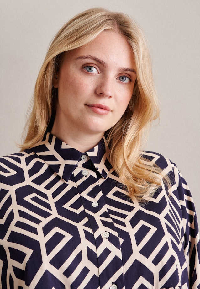 Chemisier Imprimé in Bleu Foncé |  Seidensticker Onlineshop