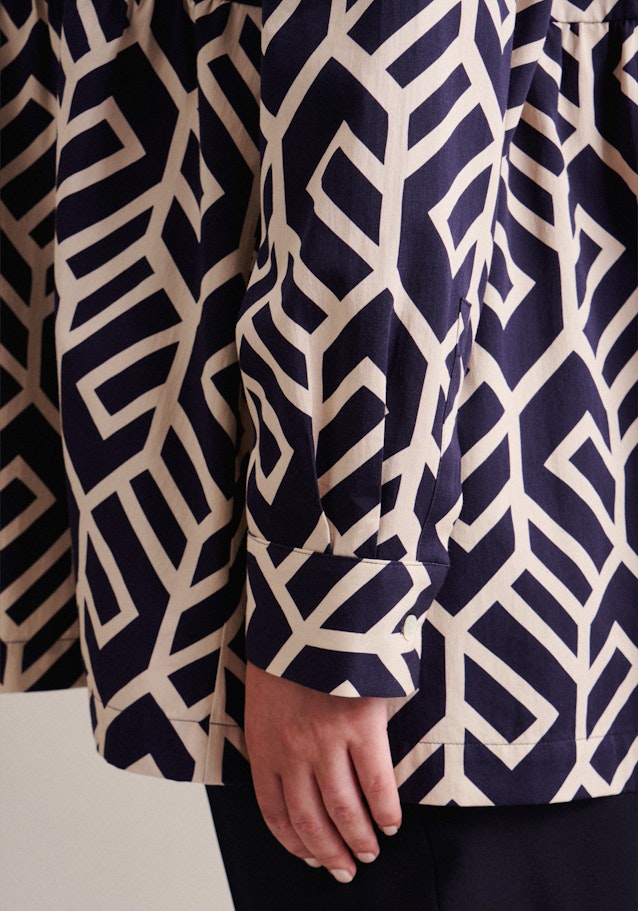 Chemisier Imprimé in Bleu Foncé |  Seidensticker Onlineshop