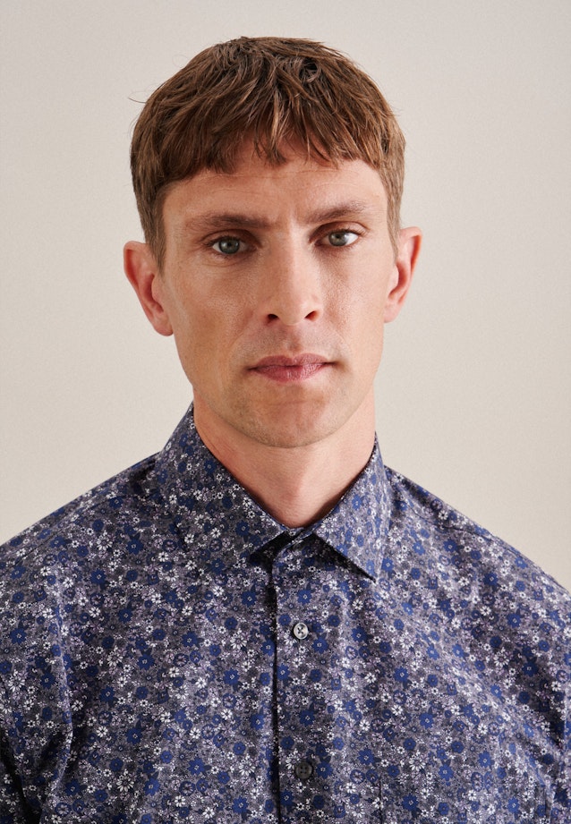Regular Business shirt Floral in Grey |  Seidensticker Onlineshop
