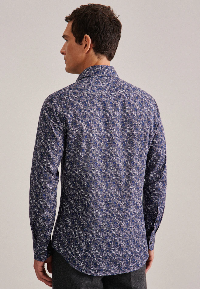 Slim Business Hemd Floral in Grau | Seidensticker Onlineshop