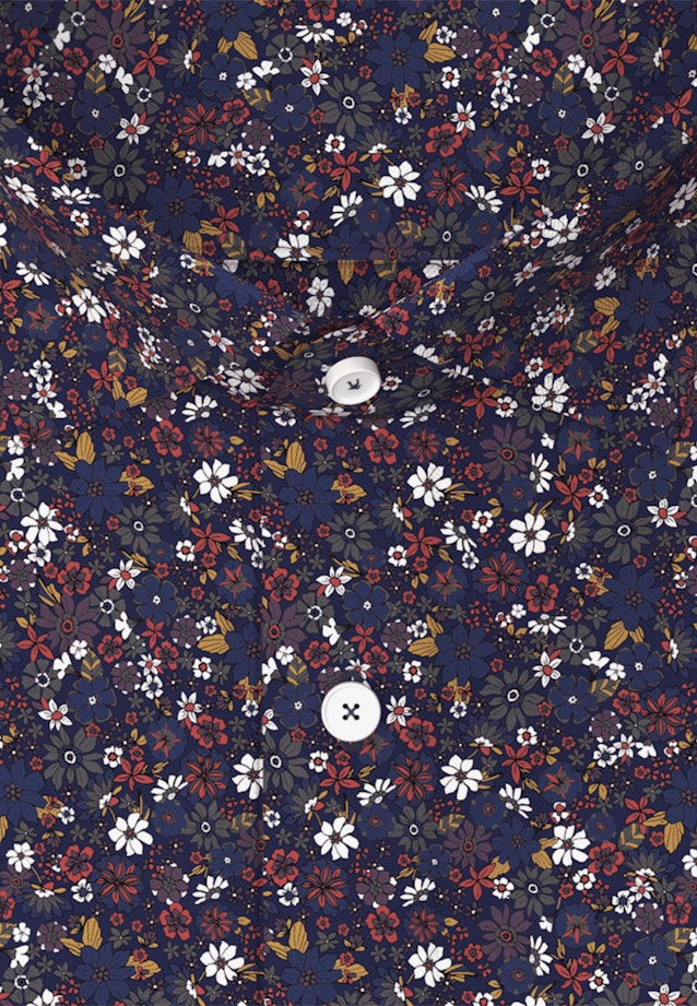 Shaped Business shirt Print in Dark Blue |  Seidensticker Onlineshop