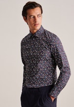 Chemise Business Shaped Popeline Col Kent in Bleu Foncé |  Seidensticker Onlineshop