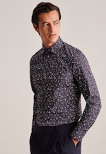 Shaped Business shirt Print in Dark Blue |  Seidensticker Onlineshop