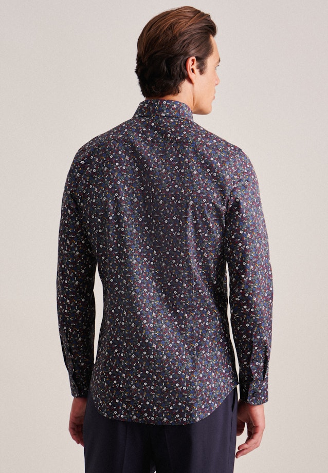 Shaped Business shirt Print in Dark Blue |  Seidensticker Onlineshop