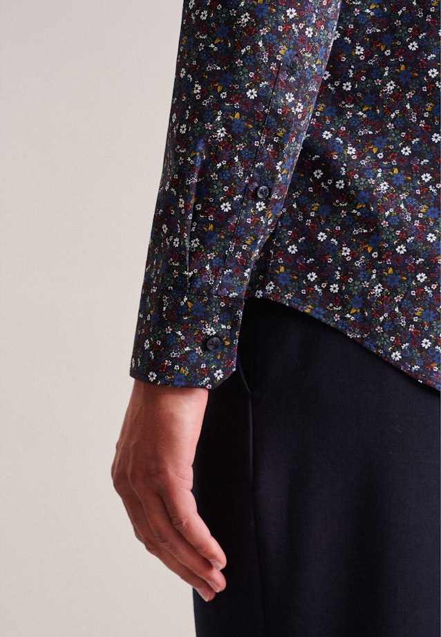 Shaped Business shirt Print in Dark Blue |  Seidensticker Onlineshop