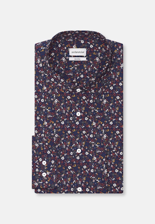 Shaped Business shirt Print in Dark Blue |  Seidensticker Onlineshop