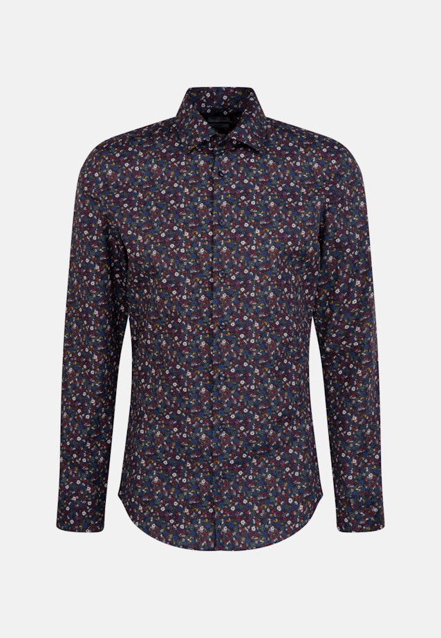 Shaped Business shirt Print in Dark Blue |  Seidensticker Onlineshop