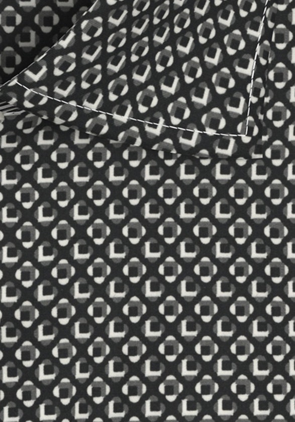 Shaped Business Hemd Druck in Schwarz | Seidensticker Onlineshop