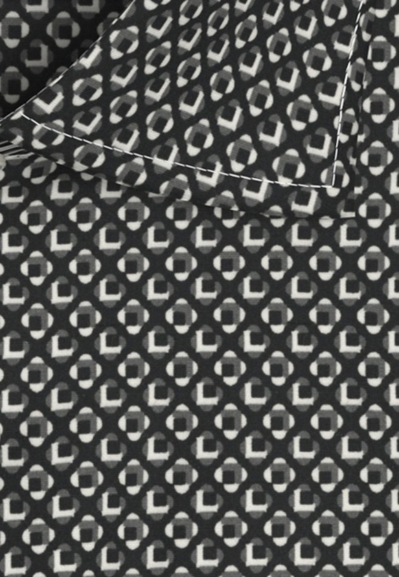 Shaped Business Hemd Druck in Schwarz |  Seidensticker Onlineshop
