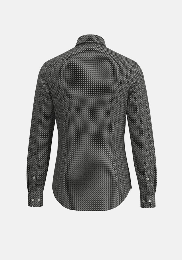 Shaped Business Hemd Druck in Schwarz | Seidensticker Onlineshop