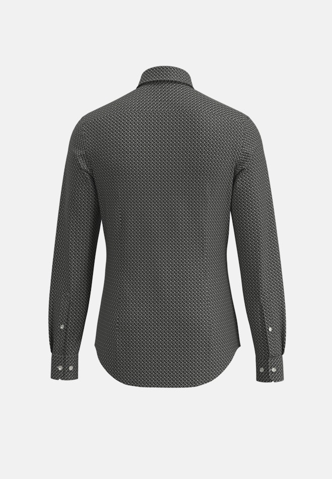 Shaped Business Hemd Druck in Schwarz | Seidensticker Onlineshop