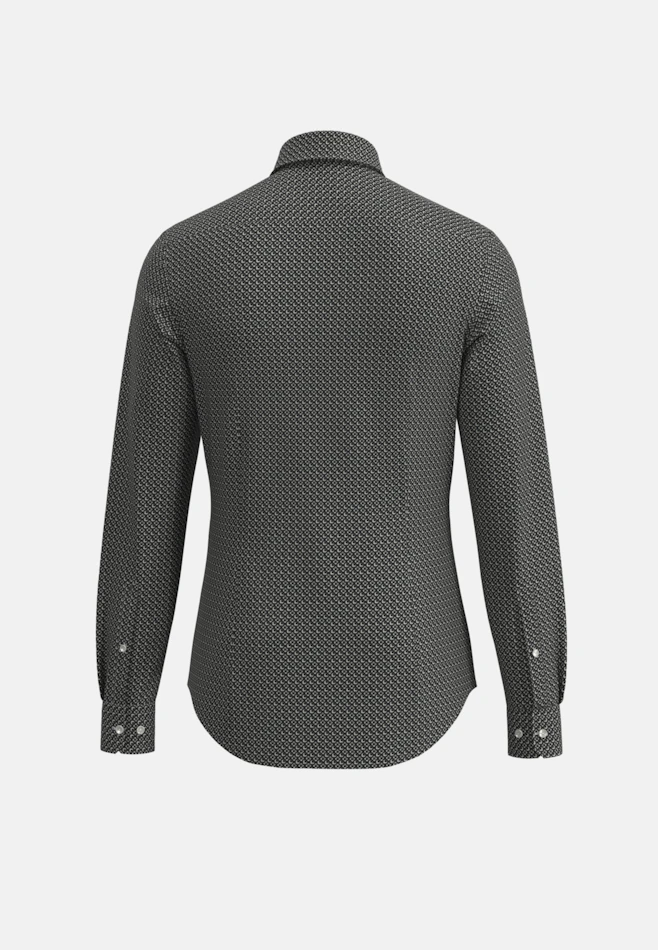Shaped Business shirt Print in Black | Seidensticker online shop
