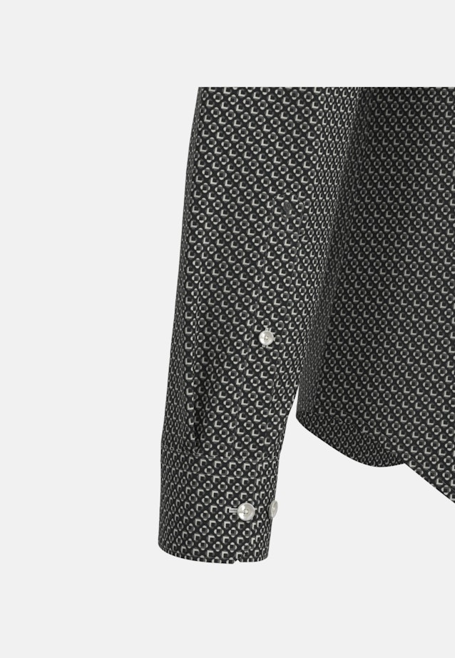 Shaped Business Hemd Druck in Schwarz |  Seidensticker Onlineshop