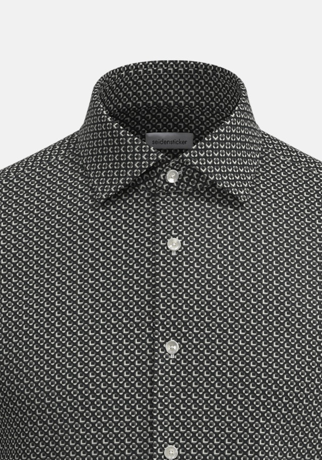 Shaped Business Hemd Druck in Schwarz | Seidensticker Onlineshop