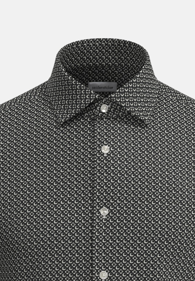 Shaped Business Hemd Druck in Schwarz |  Seidensticker Onlineshop